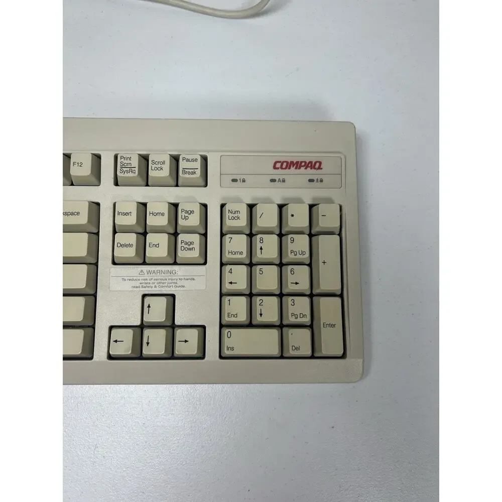 Vtg Compaq RT101 Keyboard Mechanical Clicky Wired P/S Connection Retro Computer